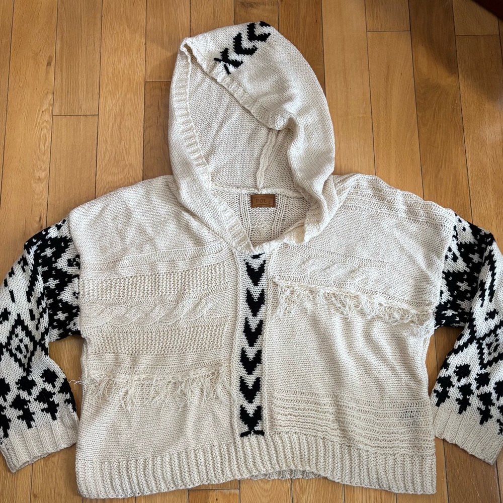 POL Cozy Knit Hooded Sweater